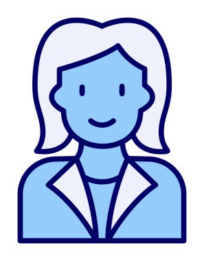 kadın avatar simgesi, vektör illüstrasyonu 