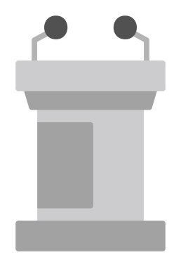 Podyum simgesinin vektör illüstrasyonu 