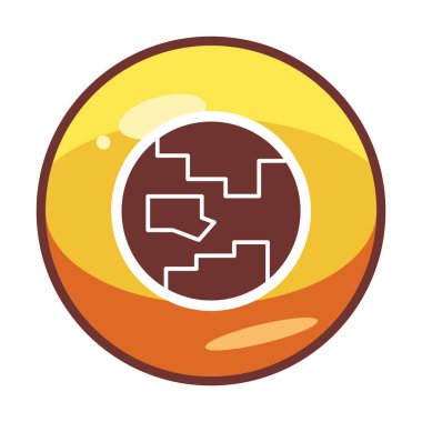 earth icon, vector illustration simple design