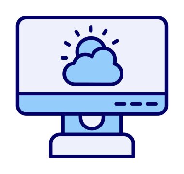 Hava Durumu Haber simgesi, vektör illüstrasyonu 