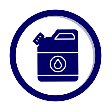 Yağ tenekesi simgesi. Web tasarımı için basit yakıt vektör simgesi çizimi                                