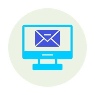 düz bilgisayar e- posta ileti simgesi 