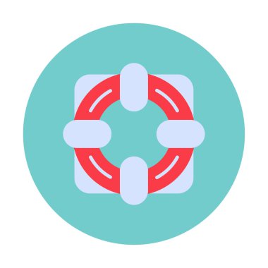 Bir cankurtaran simgesinin vektör illüstrasyonu