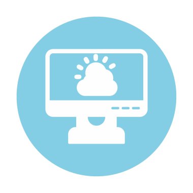 Hava Durumu Haber simgesi, vektör illüstrasyonu 