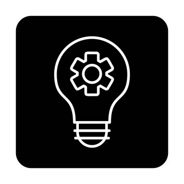 Simgesinin içinde dişliler olan ampul