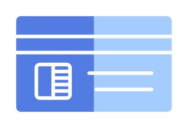 Basit bir web kartı vektör simgesi 