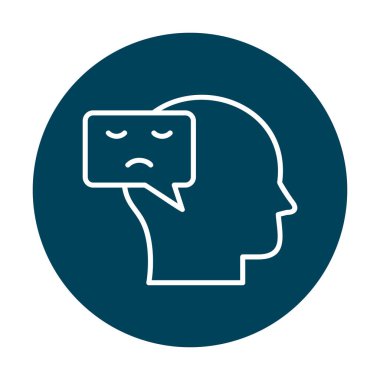 Negatif Düşünce konsepti ikon vektör çizimi