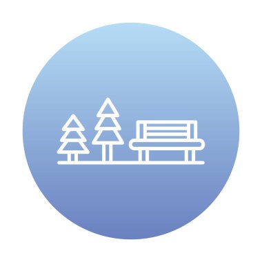 Dinlenme Alanı web simgesi, vektör illüstrasyonu 