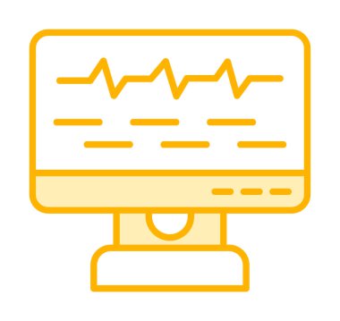 Ses çizgisi simgesi ile bilgisayar izleyicisinin vektör illüstrasyonu