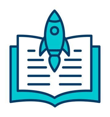 Bilim Kurgu kitabı vektör simgesi                       