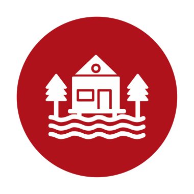 Bir Resort simgesinin vektör illüstrasyonu