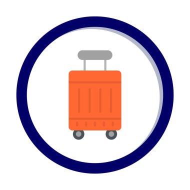 bavul ikonu vektör illüstrasyonu 