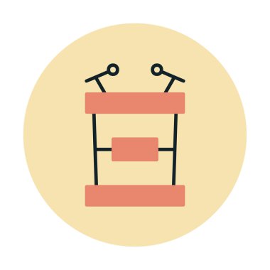 Modern Tribune simgesinin vektör çizimi                     