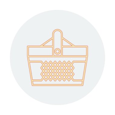 Sepet simgesi, vektör illüstrasyonu 