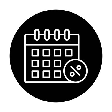 Takvim simgesi, vektör çizimi