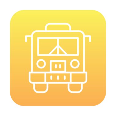 Toplu Taşımacılık web simgesi, vektör illüstrasyonu