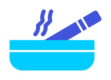 Küllük ikonu vektör illüstrasyonunda sigara