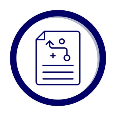 Basit Strateji simgesi, vektör illüstrasyonu