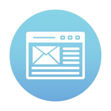 düz bilgisayar e- posta ileti simgesi 