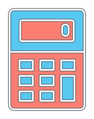 modern hesap makinesi düz vektör çizimi  