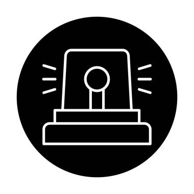 Siren simgesi, vektör çizimi 