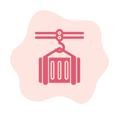 kargo vinç simgesi, vektör illüstrasyon tasarımı