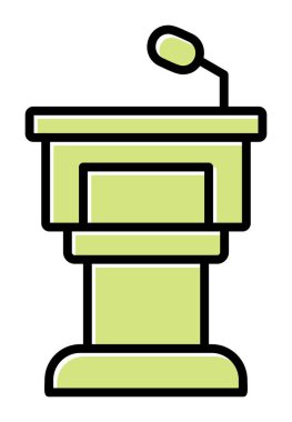 Podyum simgesinin vektör illüstrasyonu 