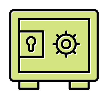 safe box icon, vector illustration 