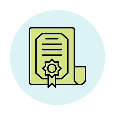 Grafik sertifika vektör illüstrasyonu 