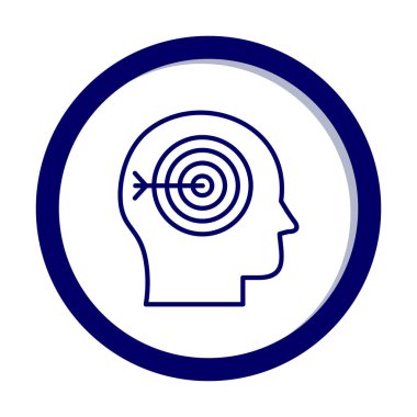 baş hedef simgesi, vektör illüstrasyonu 