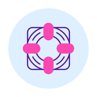 Bir cankurtaran simgesinin vektör illüstrasyonu