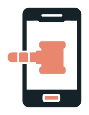 akıllı telefon simgesi, vektör illüstrasyonu basit tasarım