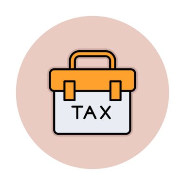 Vergi Portföy simgesi, basit siyah biçim 