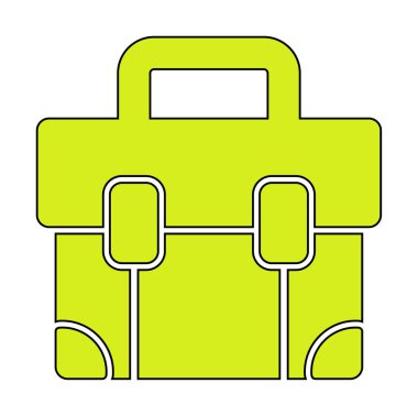 bavul ikonu vektör illüstrasyonu 