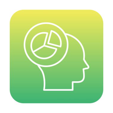 Basit Pasta Grafiği simgesi, vektör illüstrasyonu