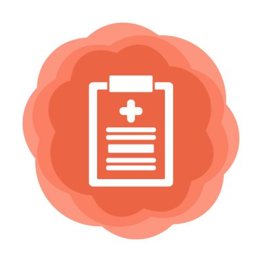 Tıbbi Kayıtlar ikonu. Basit resimleme                                 