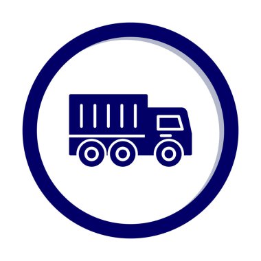 kamyon simgesi, vektör illüstrasyonu