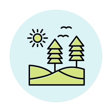 forest icon, vector illustration simple design