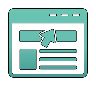 Web sayfası simgesi, vektör illüstrasyonu