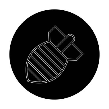 Atom Bombası Web simgesi, vektör illüstrasyonu