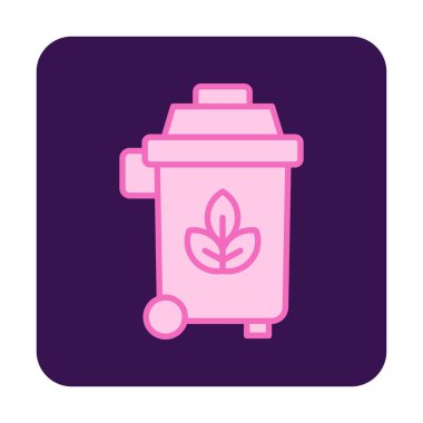 Eko çöp kutusu ikon vektör illüstrasyonu 