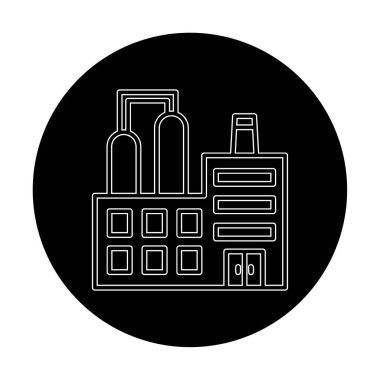 Factory icon, vector illustration simple design