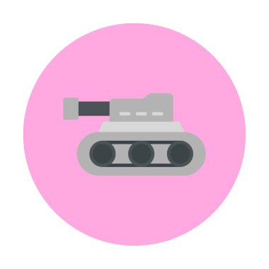 askeri tank simgesi, vektör illüstrasyonu 