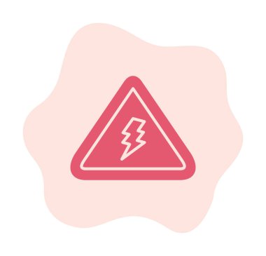 Gezegen simgesiyle Elektrik Tehlike İşareti