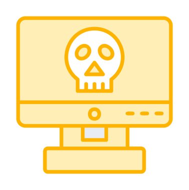 Bilgisayar korsanlığı simgesi, basit bir stil. vektör