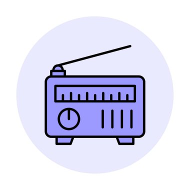 radyo simgesi web basit illüstrasyon