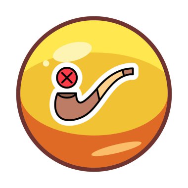 Basit Sigara İçilmez alanı simgesi, vektör illüstrasyonu