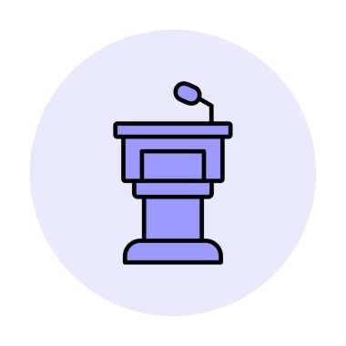 Podyum simgesinin vektör illüstrasyonu 