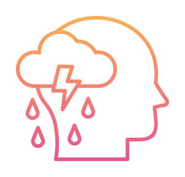 Depresyon konsepti vektör illüstrasyonu