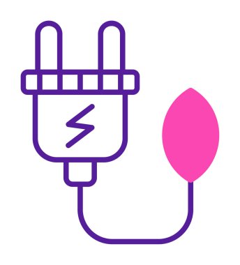 elektrik prizi, Yeşil Enerji simgesi, taslak illüstrasyon                  